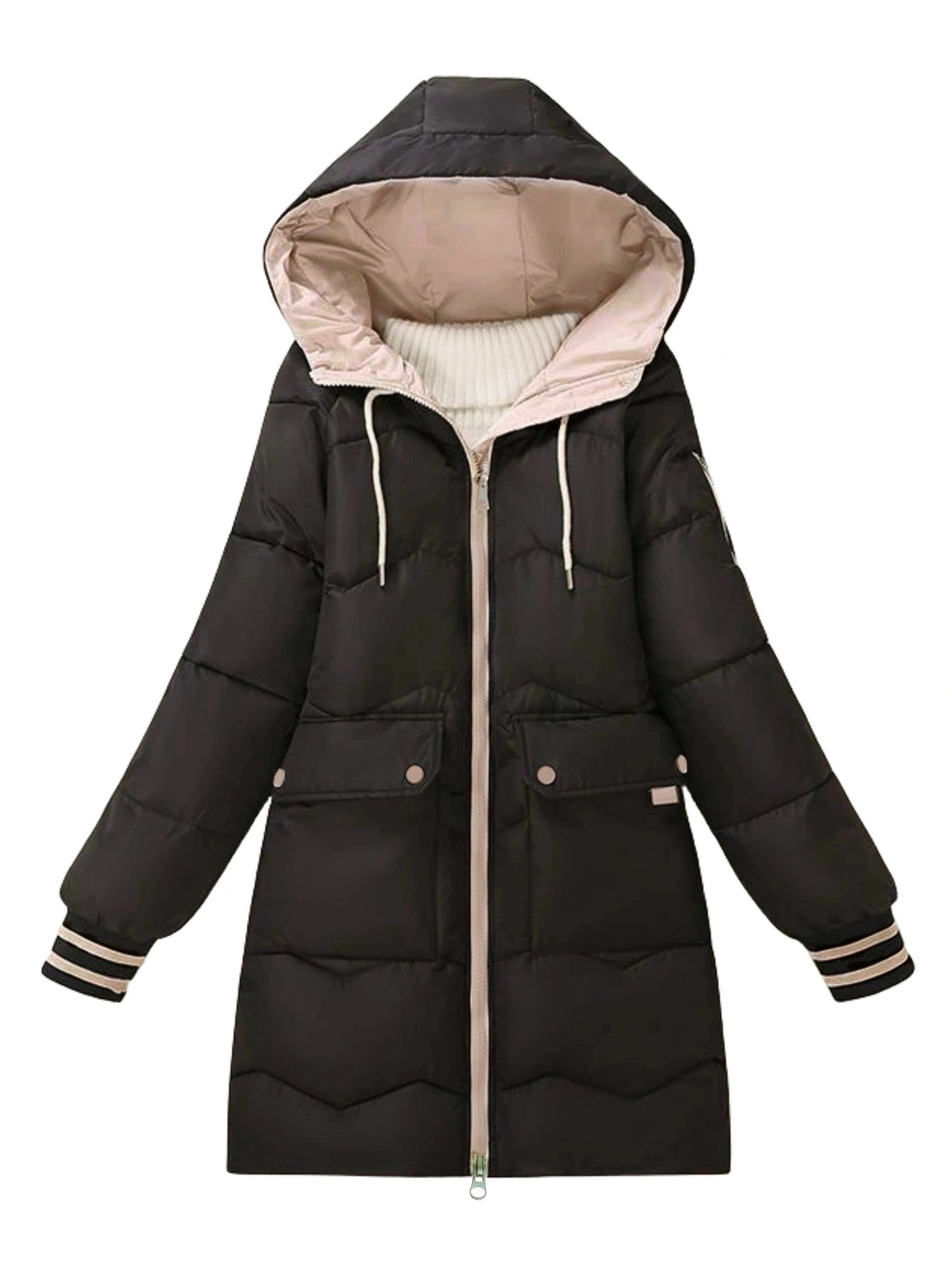Women's Classic Quilted Jacket Warm Hooded