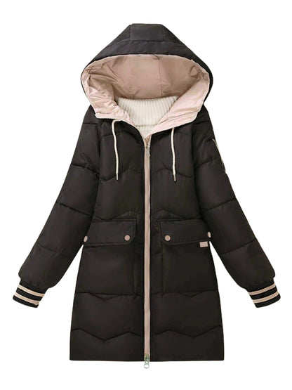 Women's Classic Quilted Jacket Warm Hooded