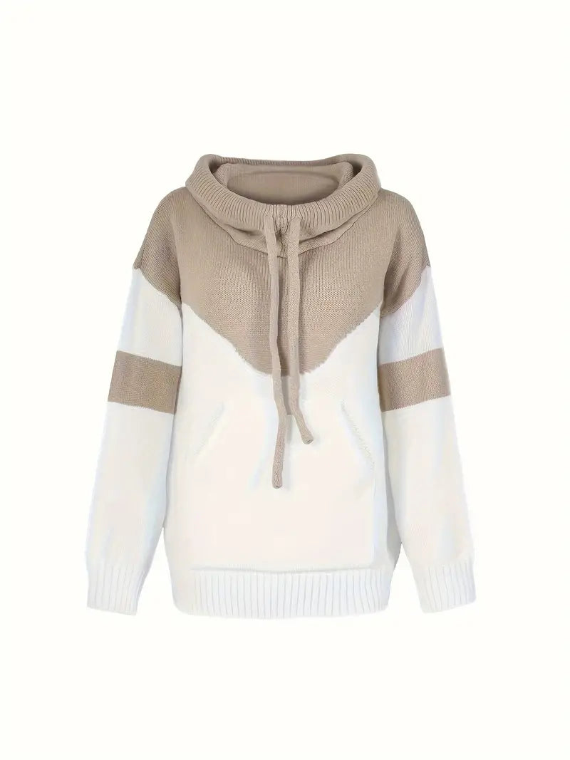 Casual Color Block Sweater Modern Style