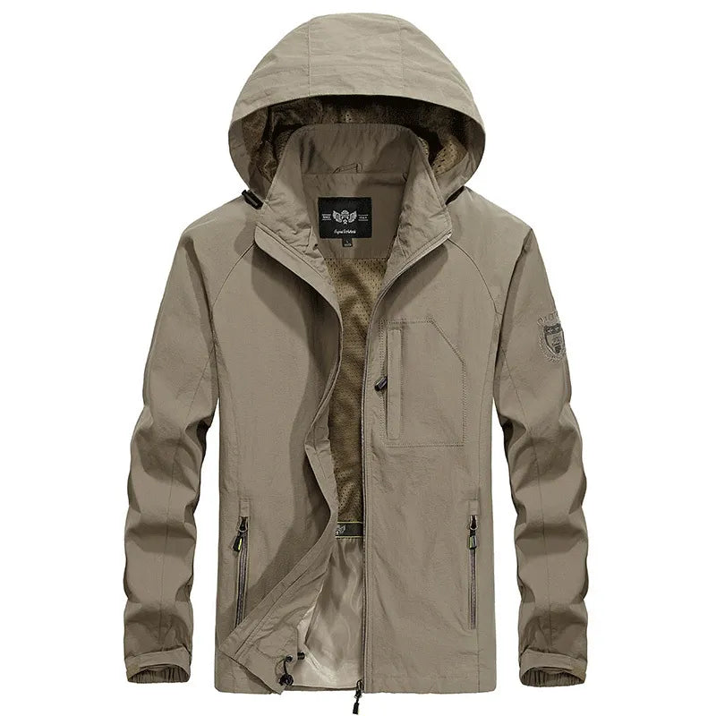 Men's Waterproof Outdoor Jacket With Detachable Hood