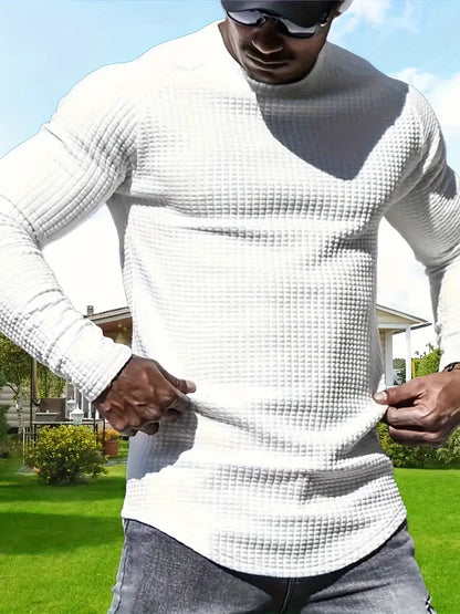 Men's Pullover Waffle Knit Warm
