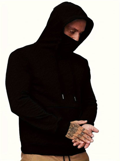 Trendy Men's Hoodie with Mask
