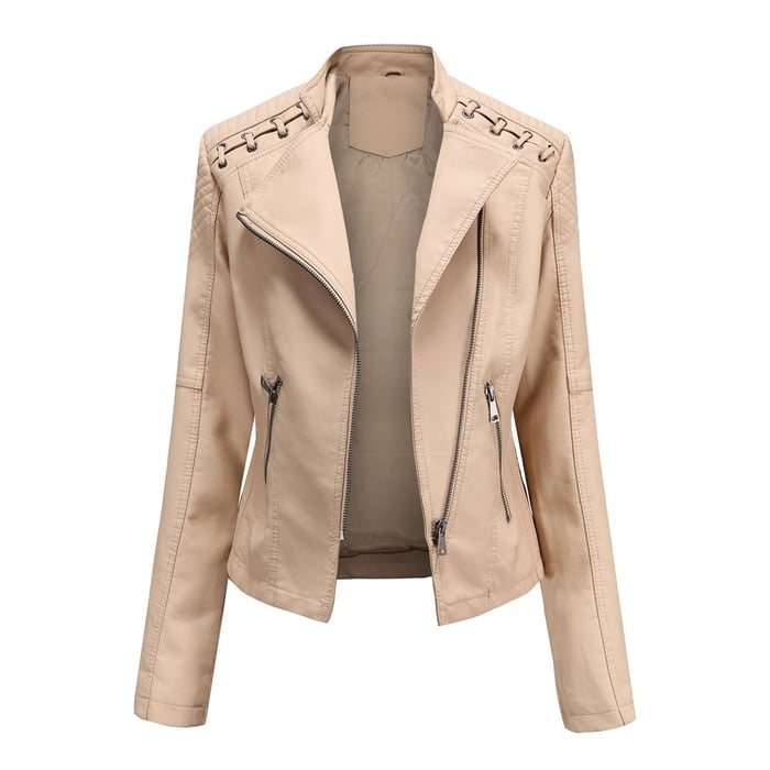 Soft Leather Jacket Lambskin Look