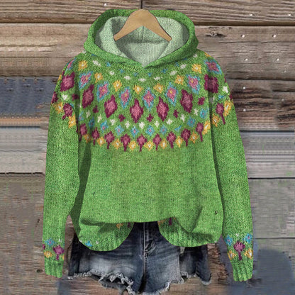 Women's Knitted Hoodie Winter Pattern Soft