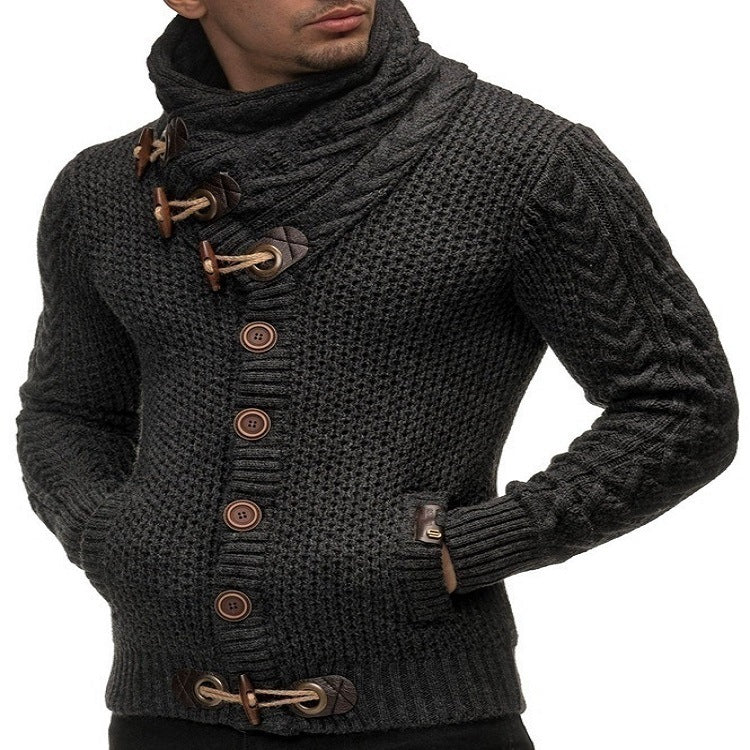 Men's Cardigan Asymmetrical Elegant Style