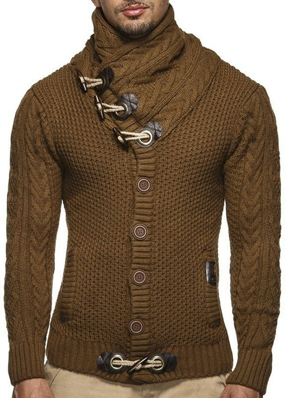 Men's Cardigan Asymmetrical Elegant Style