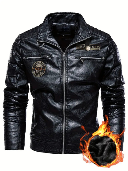 Men's Biker Style Leather Jacket