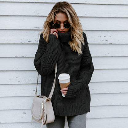 Soft Women's High-Neck Knit Sweater