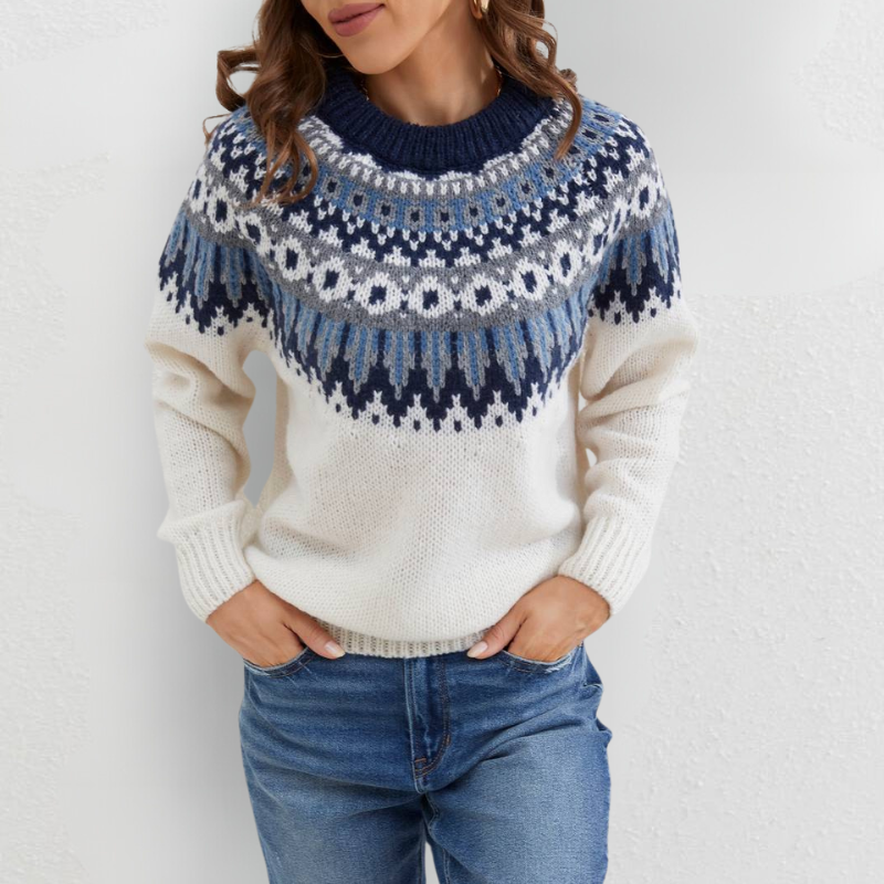Stilvoller Ethno Pullover Frauen - IdealeKleiden
