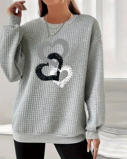 Heart Dress Long-Sleeved Women's Dress