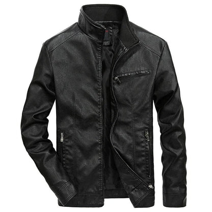 Men's Leather Jacket Zipper Spring Model