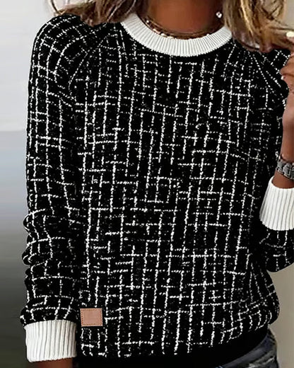 Lässige Karo Kleid Blumenmuster - IdealeKleiden