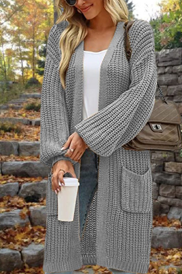 Oversized Cardigan Sweater Jacket with Pockets