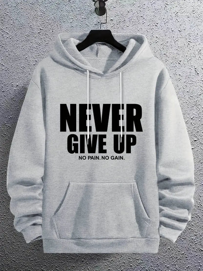 Motivational Hoodie for Men Sporty