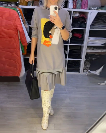 Elegant Maxi Dress with Long Sleeves