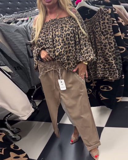 Stylish Leopard Print Blouse for Women