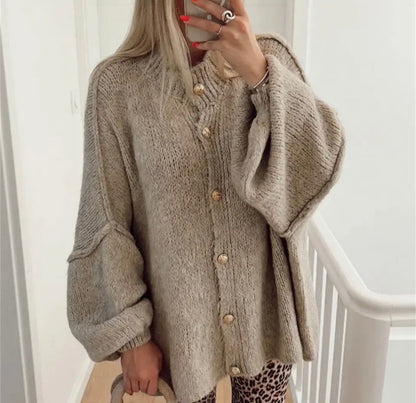 Weiche Strickjacke Oversized Damen - IdealeKleiden