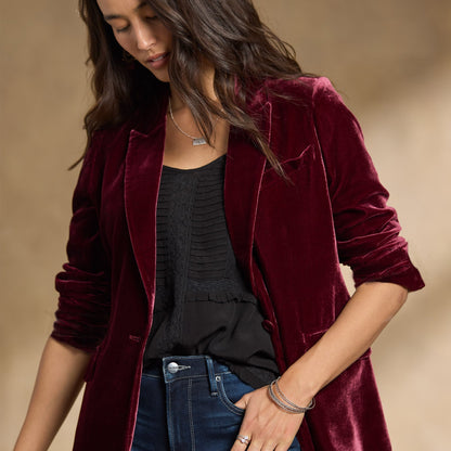 Autumn Velvet Embroidered Women's Jacket