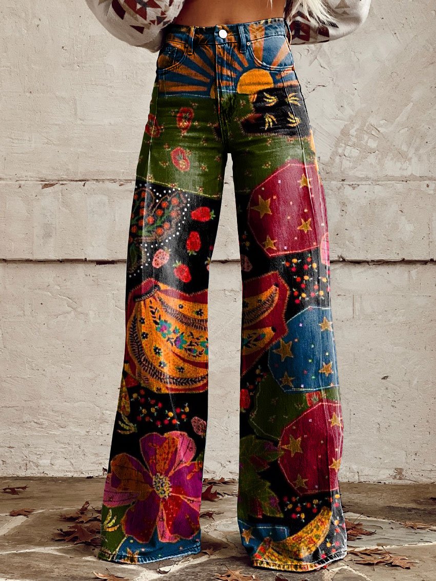 Women's Retro Bell Bottoms Stylish Elegant