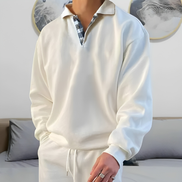 Comfortable Polo Sweatshirt Casual