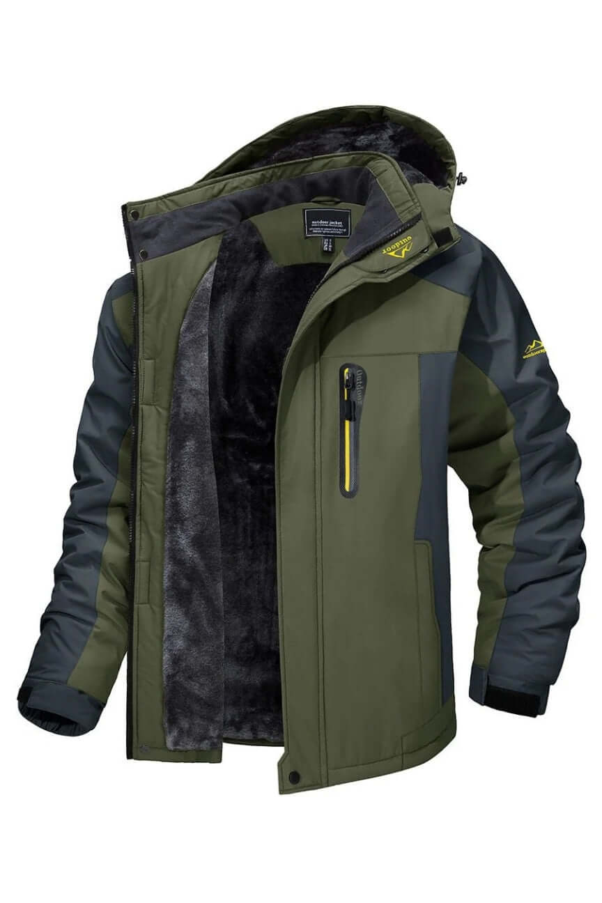 Waterproof Winter Jacket Men Fleece Insulation