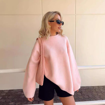 Weiche Damenpullover Rundhals Style - IdealeKleiden