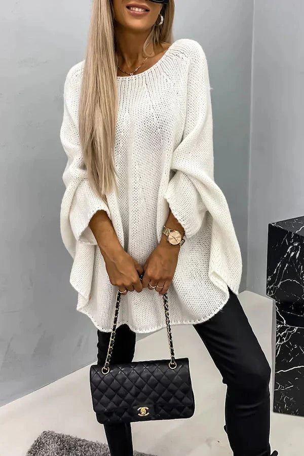 Stylischer Frauen Pullover Modern Gestrickt - IdealeKleiden