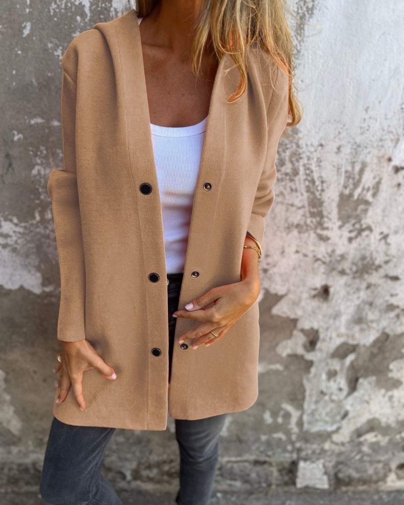 Comfortable Hooded Jacket Casual Style