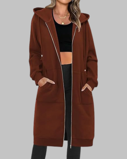 Oversized Casual Zip-Up Jacket for Women