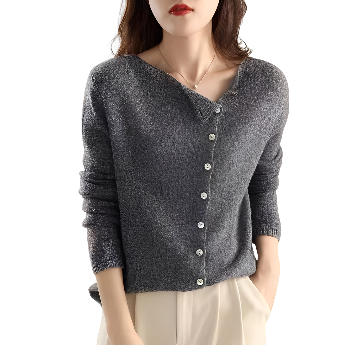 Comfortable Cardigan Women Wool Long Sleeve