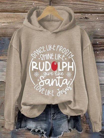 Women's Festive Red Christmas Hoodie