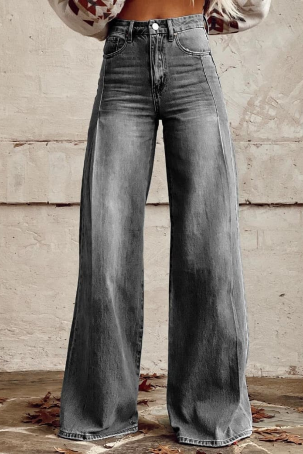 Fashionable Wide Leg Women's Trousers