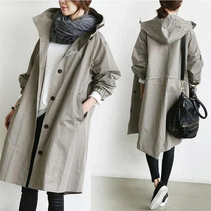 Autumn Coat Women Long Hooded Warm