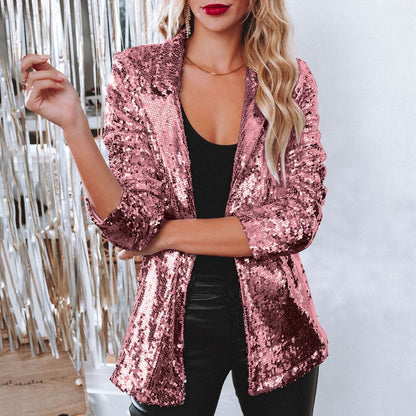 Sparkly Sequin Blazer for Women