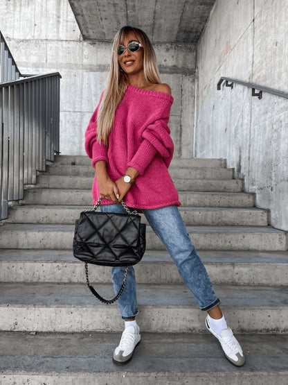 Women's Sweater Light Loose Off-the-Shoulder