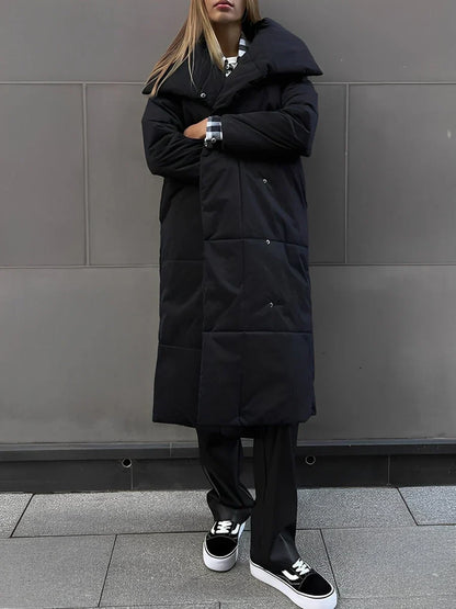 Women's Long Quilted Warm Winter Jacket
