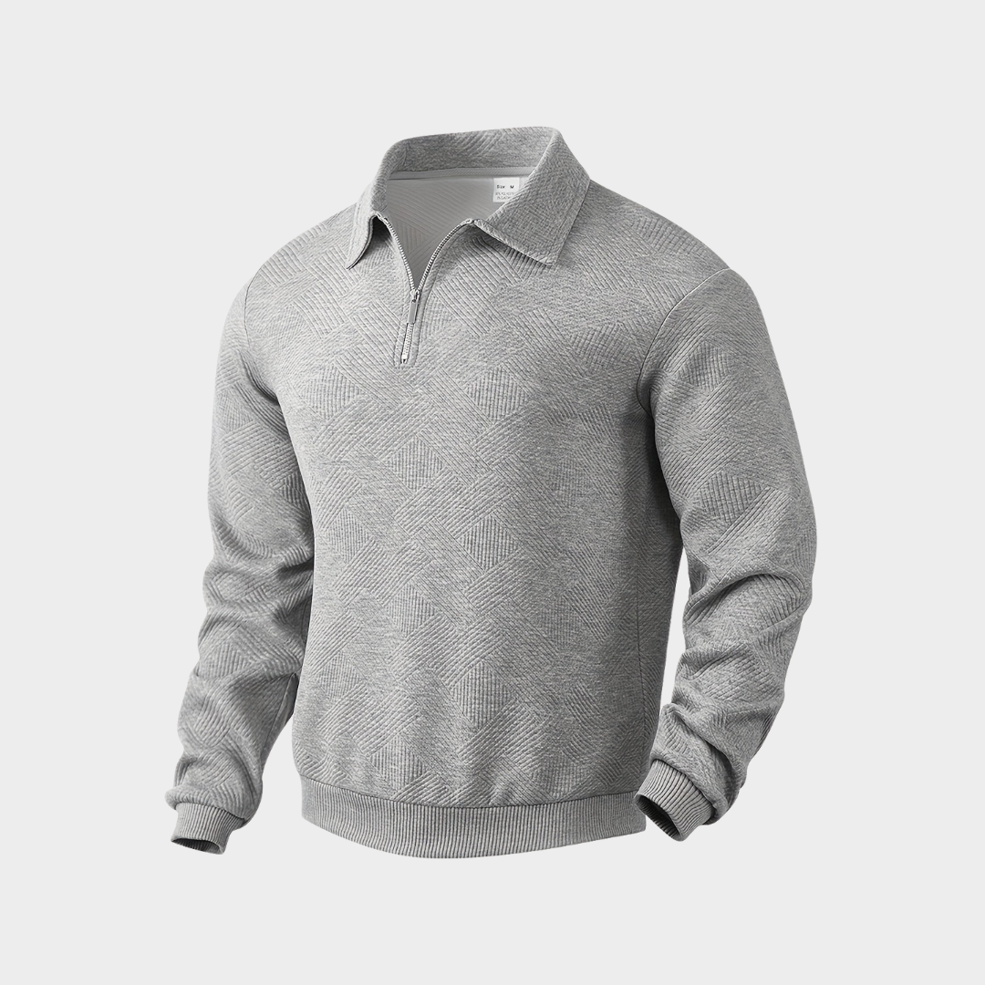 Men's Pullover Casual Sweatshirt with Zipper