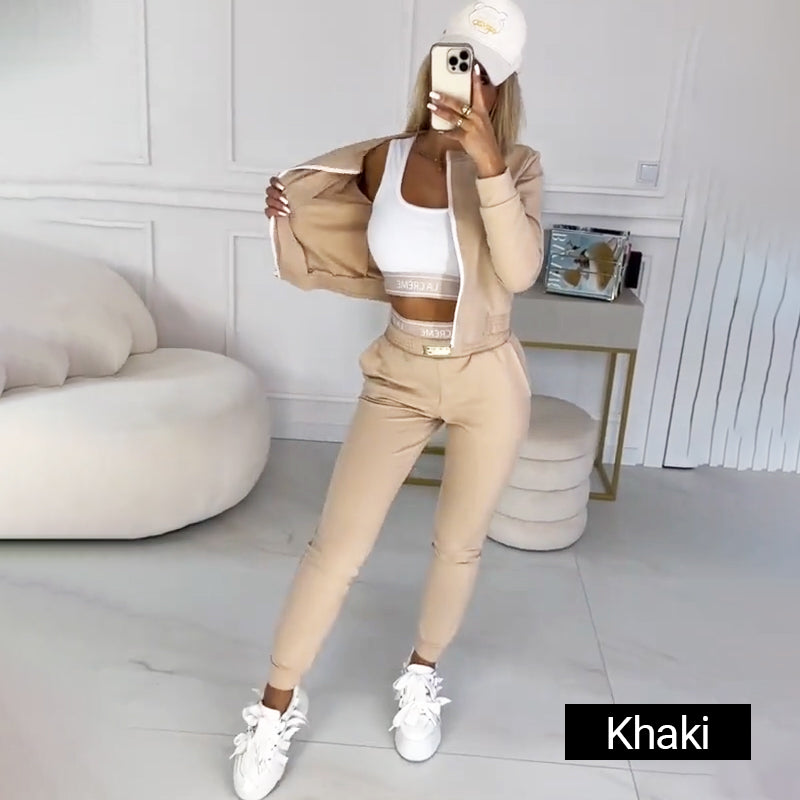 Luxury Fitness Outfit 3-Piece Set