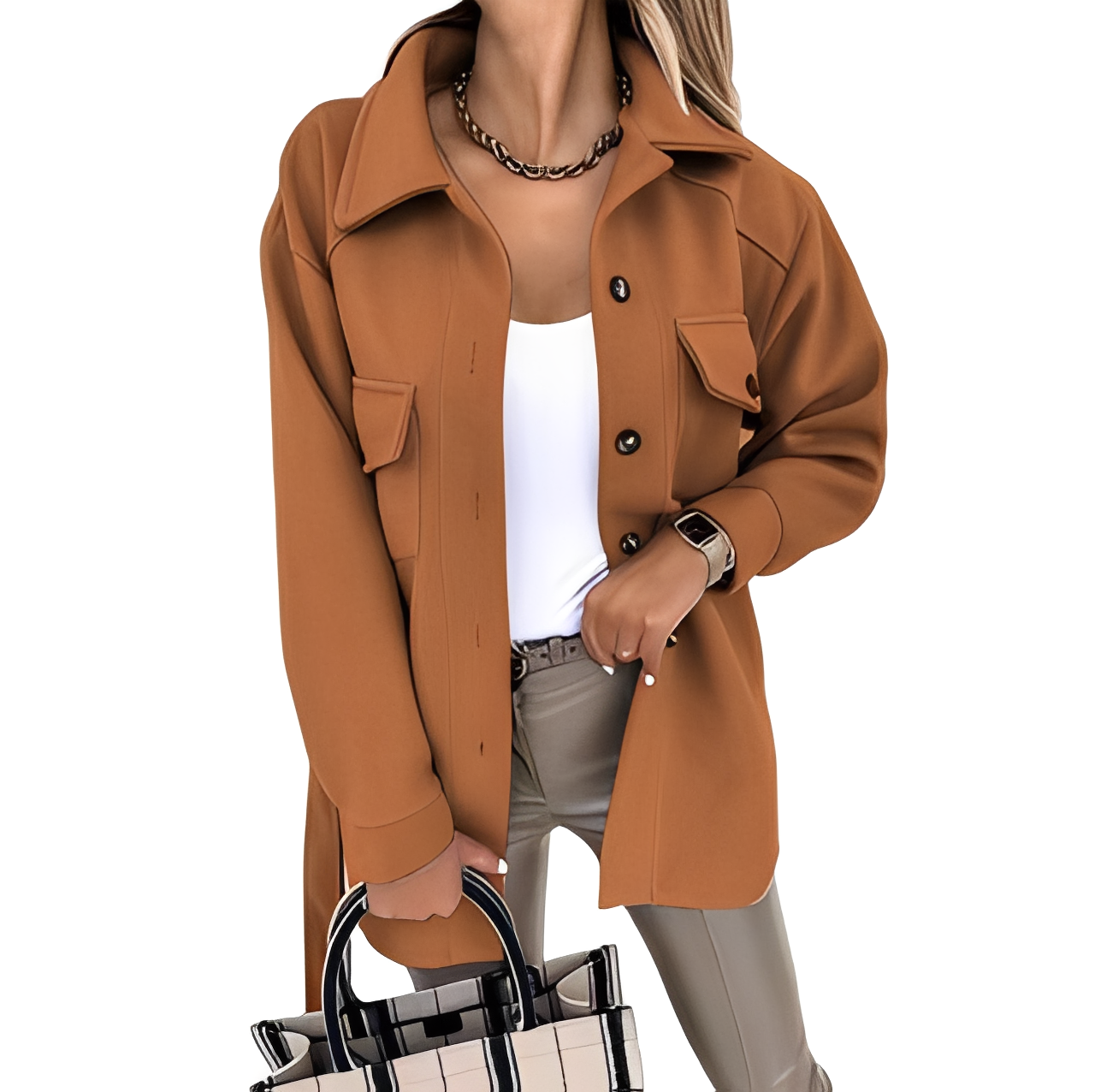 Stylish women's jacket Elegant with buttons