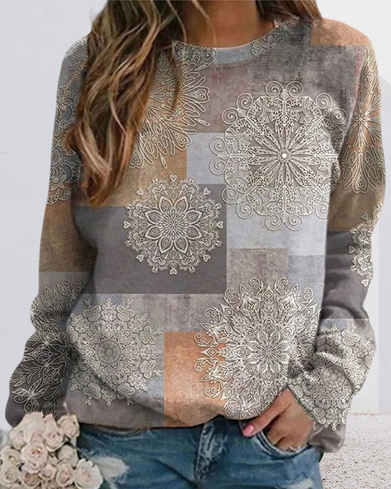 Comfortable Crew Neck Casual Sweatshirt