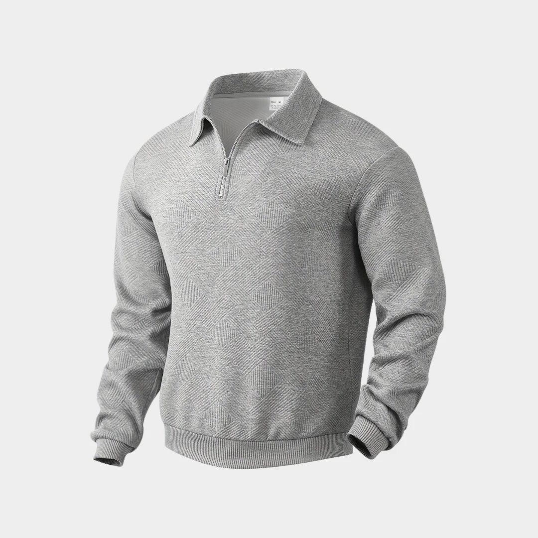 Men's Pullover Half-Zip Stand-Up Collar Modern
