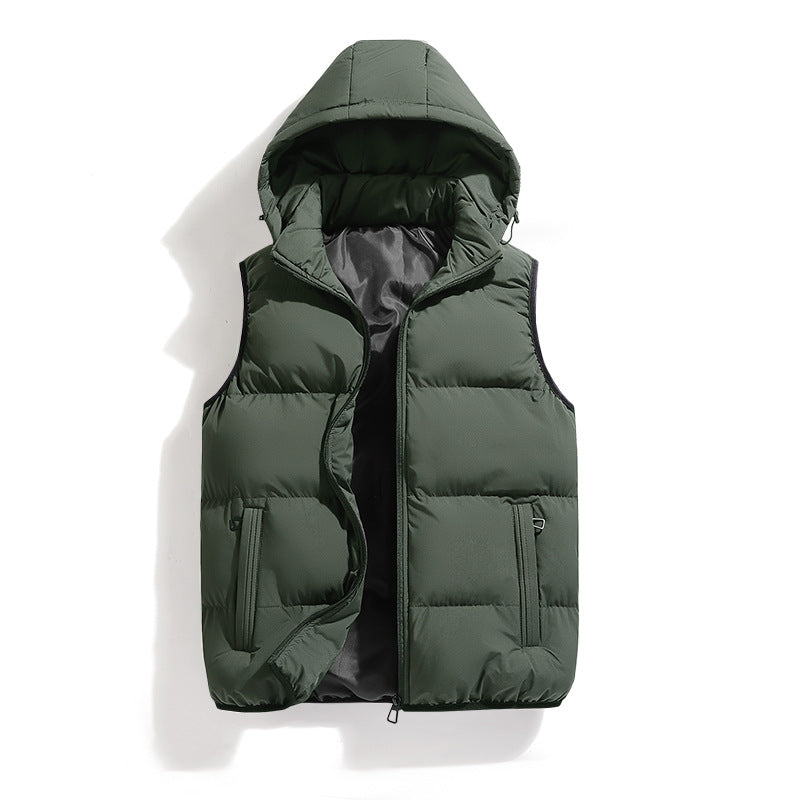 Men's Warm Hooded Vest