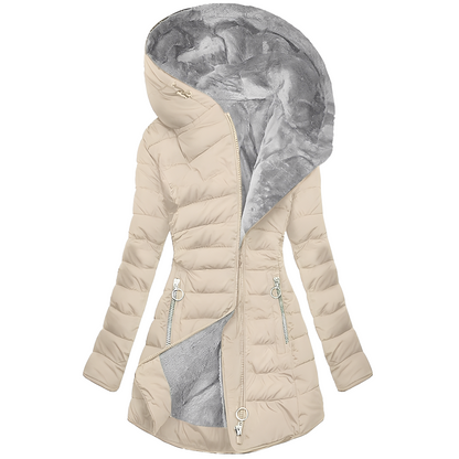 Women's Warm Winter Plush Hooded Coat
