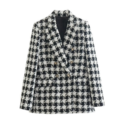 Elegant Women's Double-Breasted Jacket