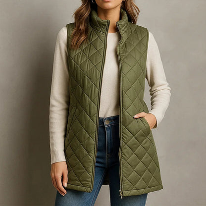 Fashionable quilted vest for women