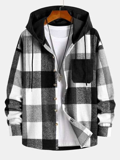 Herren Kapuzenpullover Flanell Bequem - IdealeKleiden