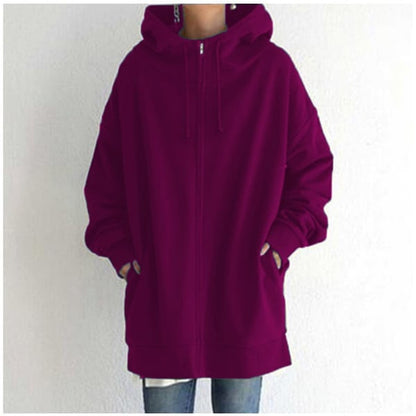 Women's Parka Hood Zipper Autumn-Winter