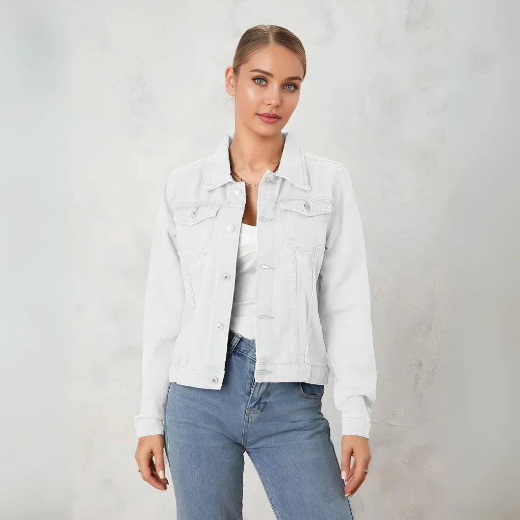 Women's Denim Jacket Modern Buttons Trendy