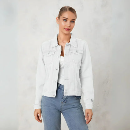 Women's Denim Jacket Modern Buttons Trendy