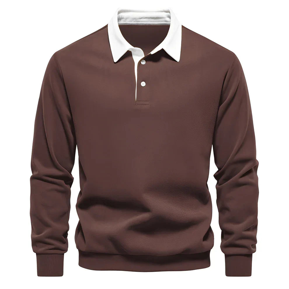 Men's Polo Shirt Casual Long Sleeve Lightweight